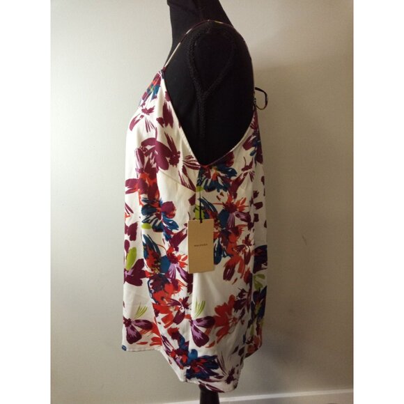 NWT Halogen Women's From Nordstrom Floral Strappy Tank Top Size L - Picture 2 of 7